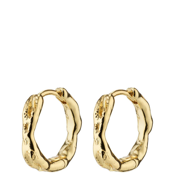 Pilgrim Eddy Gold Organic Small Hoop Earrings