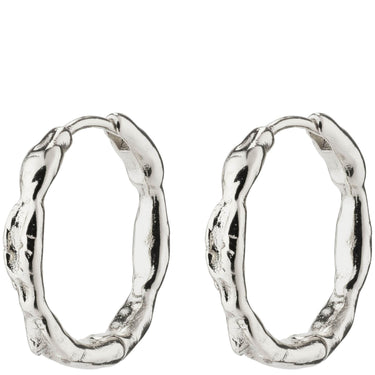 Pilgrim Eddy Silver Organic Large Hoop Earrings