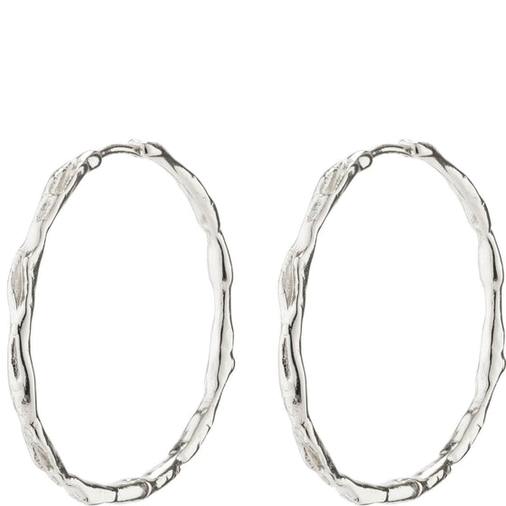 Pilgrim Eddy Silver Organic Maxi Hoop Earrings