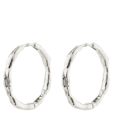 Pilgrim Eddy Silver Organic Medium Hoop Earrings