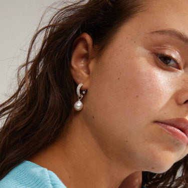Pilgrim Edelle Pearl Silver Drop Earrings