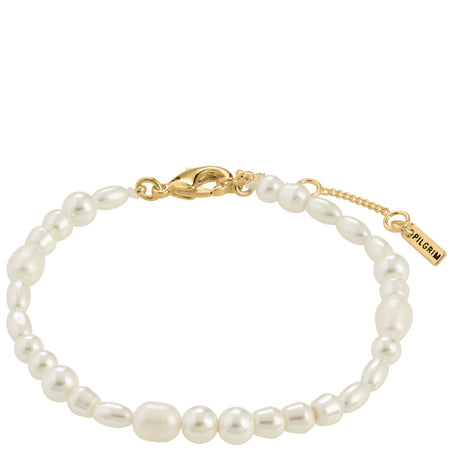 Pilgrim Elliana Gold Pearl Bead Bracelet