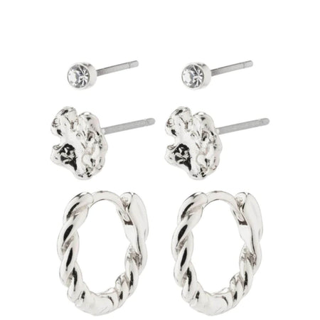 Pilgrim Emanuelle Silver Earrings Set