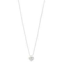 Necklace with a heart-shaped pendant on a white background