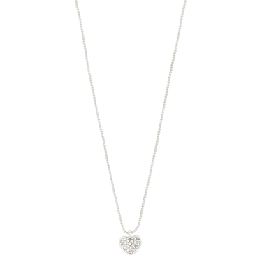 Necklace with a heart-shaped pendant on a white background