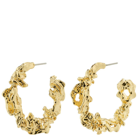 Pilgrim Flow Gold Statement Hoop Earrings