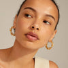 Pilgrim Flow Gold Statement Hoop Earrings