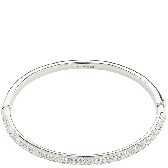 Pilgrim Focus Silver Clear Crystal Bangle