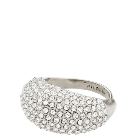 Pilgrim Focus Silver Sparkly Chunky Ring