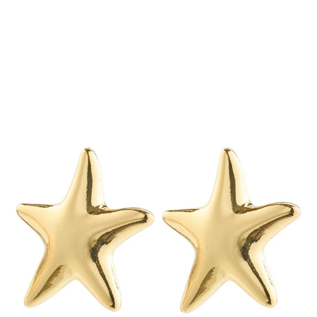 Pilgrim Force Gold Starfish Stud Earrings