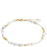 Pilgrim Force Gold White Bead Anklet