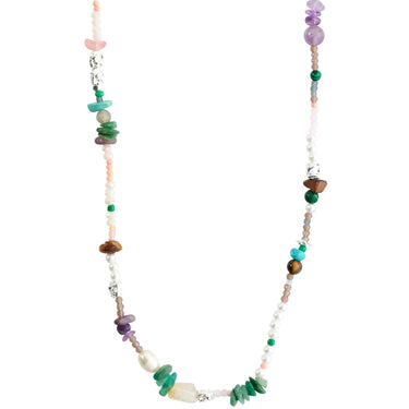 Pilgrim Force Silver Multi Bead Necklace