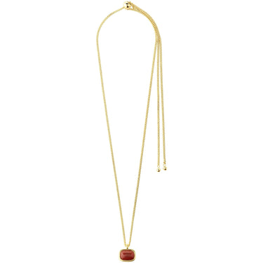 Pilgrim Gold & Amber Stone Now Necklace