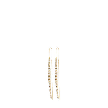 Pilgrim Sky Gold Clear Crystal Long Drop Earrings