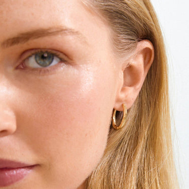 Pilgrim Gold Now Oval Hoop Earrings