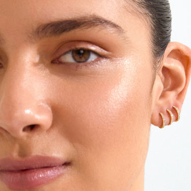 Pilgrim Gold Root Hoop Earrings Set