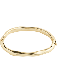 Gold bracelet on a white background