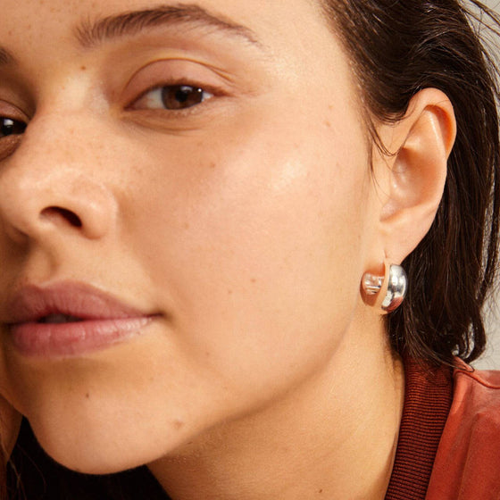 Pilgrim Ioanna Silver Chunky Hoop Earrings