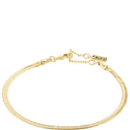 Pilgrim Joanna Gold Flat Snake Chain Bracelet