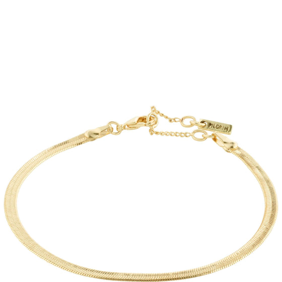 Pilgrim Joanna Flat Snake Chain Bracelet - Gold