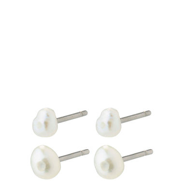 pilgrim-johanne-silver-pearl-stud-earrings-set