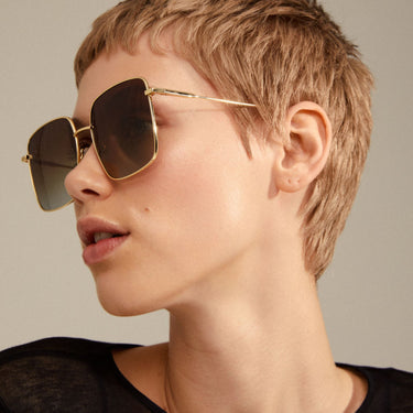Pilgrim Jonan Sunglasses - Brown/Gold