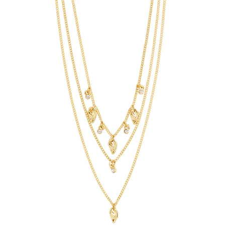 Pilgrim Jules Gold Triple Layer Necklace