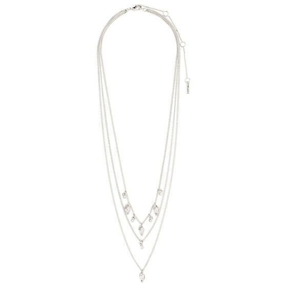 pilgrim-jules-silver-triple-layer-necklace