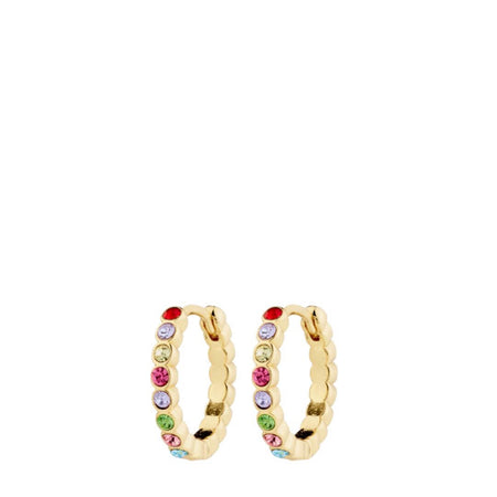 Pilgrim Kleopratra Gold Small Hoop Earrings - Multi