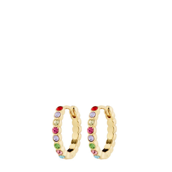 Pilgrim Kleopratra Gold Small Hoop Earrings - Multi