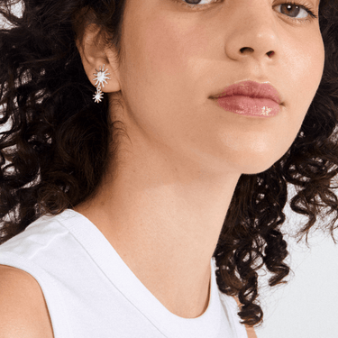 Pilgrim Lyricus Silver Sun Earrings