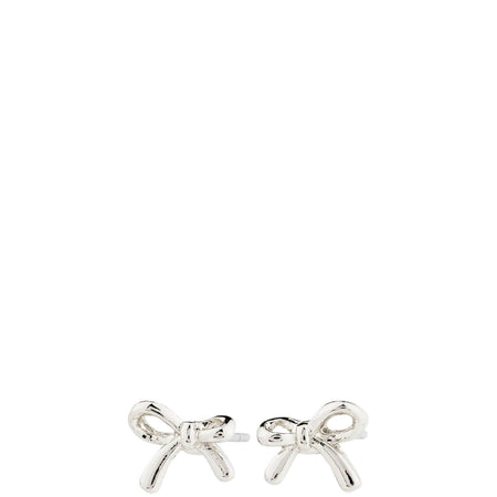 Pilgrim Lysandra Silver Tiny Bow Stud Earrings