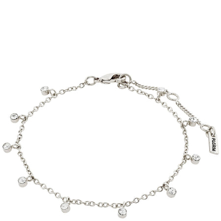 Pilgrim Maja Crystal Silver Dainty Bracelet