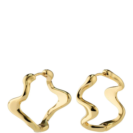 Pilgrim Moon Gold Organic Hoop Earrings