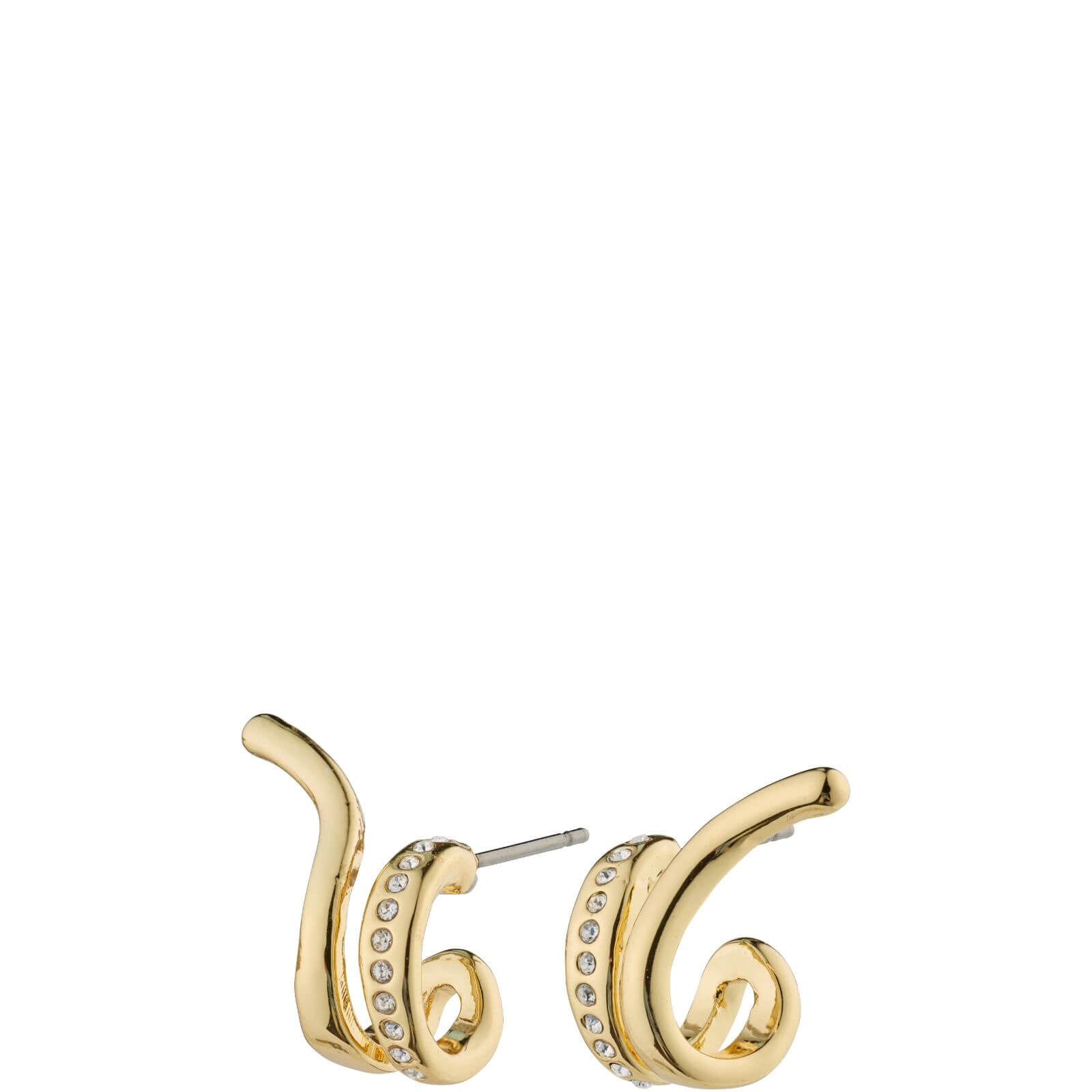 Pilgrim Jolene Wavy Crystal Hoop Earrings | Kilkenny Design