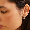 Pilgrim Nadine Silver Small Crystal Hoop Earrings