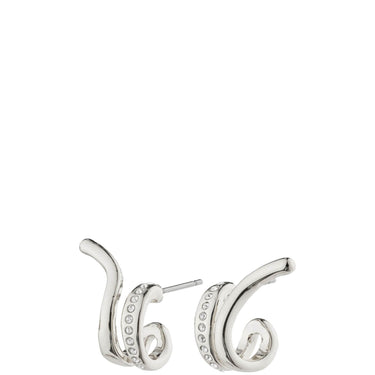 Pilgrim Nadine Silver Small Crystal Hoop Earrings