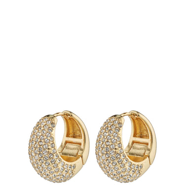 Pilgrim Naomi Gold Chunky Crystal Hoop Earrings