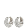 Pilgrim Naomi Silver Chunky Crystal Hoop Earrings