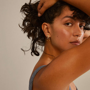 Pilgrim Niya Gold Drop Earrings