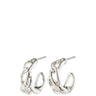 Pilgrim Rani Silver Twist Link Hoop Earrings