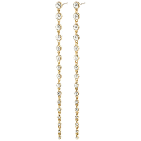 Pilgrim Reagan Gold Crystal Drop Earrings