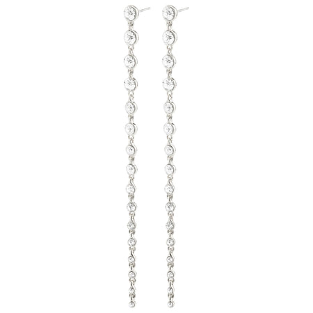 Pilgrim Reagan Silver Crystal Drop Earrings