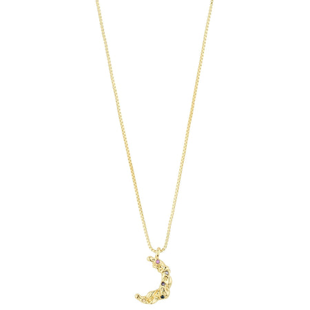 Pilgrim Remy Gold Crystal Moon Necklace