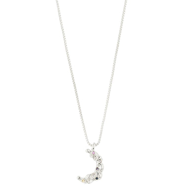Pilgrim Remy Silver Crystal Moon Necklace