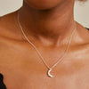 Pilgrim Remy Silver Crystal Moon Necklace