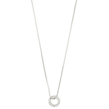 Pilgrim Rogue Silver Crystal Halo Necklace