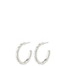 Pilgrim Rue Silver Crystal Hoop Earrings