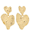 Pilgrim Ryan Gold Large Hammered Heart Earrings