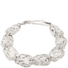 Silver chain bracelet on a white background